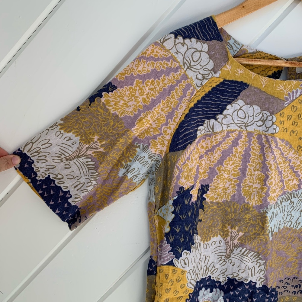 Golden fields Boden shift dress 100% linen